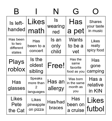 Icebreaker Bingo: Find Someone Who Bingo Card