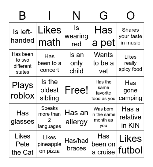 Icebreaker Bingo: Find Someone Who Bingo Card