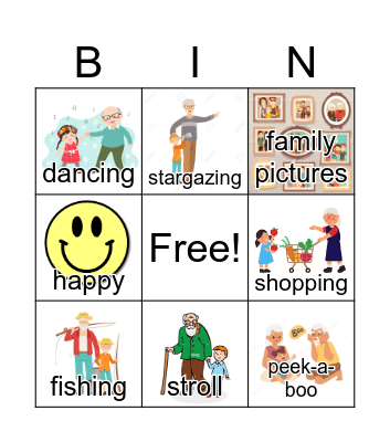 grandparents day Bingo Card