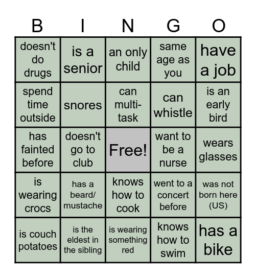 Find Someone Who... Bingo Card