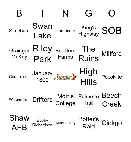 History & Hops Bingo Card