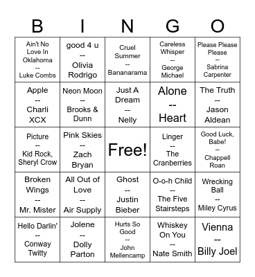 Feelin' Bad Bingo Card