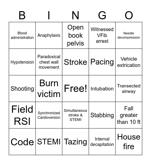 Lizz Bingo Card