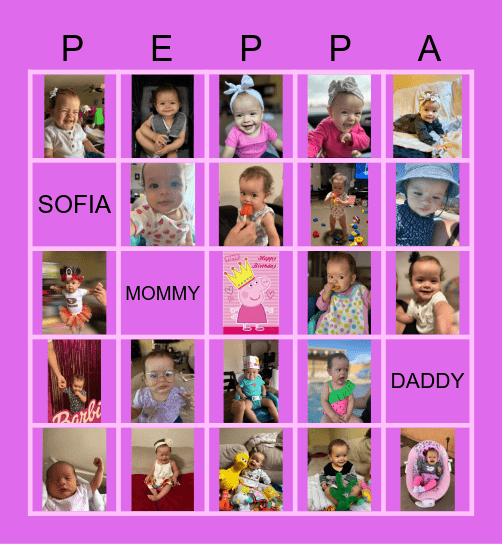 CAMILLE'S 1ST BIRTHDAY Bingo Card