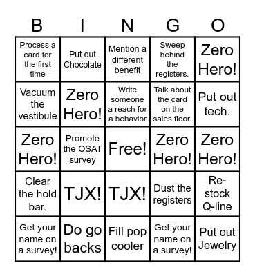 Customer Experience Bingo Card