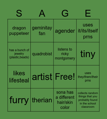 how simalr are yiuo to me>!?!?! Bingo Card