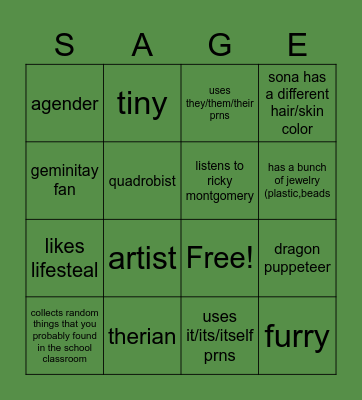 how simalr are yiuo to me>!?!?! Bingo Card
