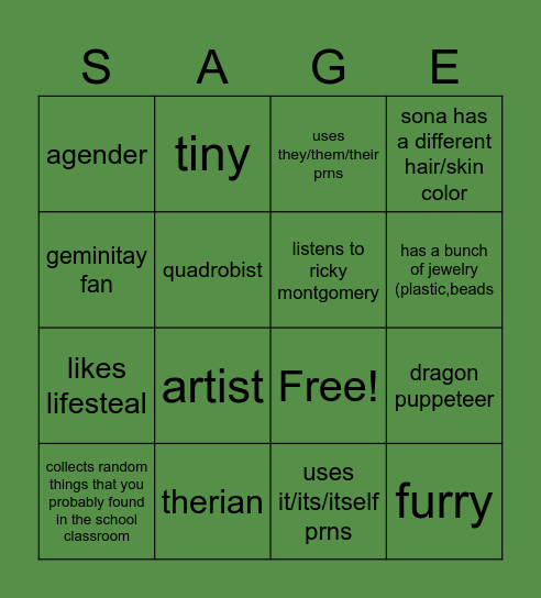 how simalr are yiuo to me>!?!?! Bingo Card