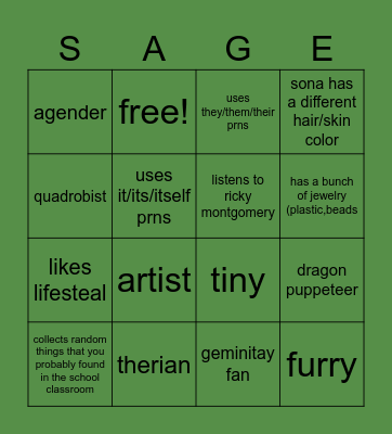 how simalr are yiuo to me>!?!?! Bingo Card
