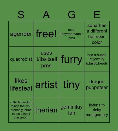 how simalr are yiuo to me>!?!?! Bingo Card