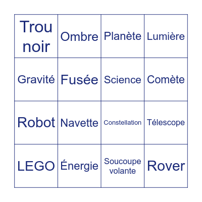 BINGO SPATIAL Bingo Card