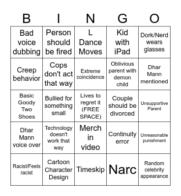 Dhar Mann Bingo V6 Bingo Card