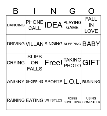 MOVIE NIGHT BINGO Card