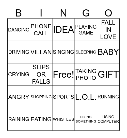 MOVIE NIGHT BINGO Card