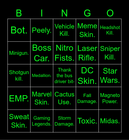 Bingo Card