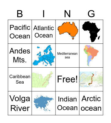 World Geography Bingo Card