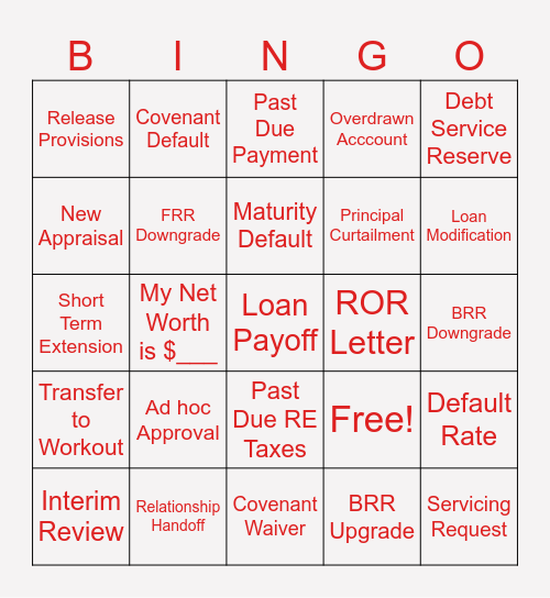 PMG Bingo 4 Bingo Card