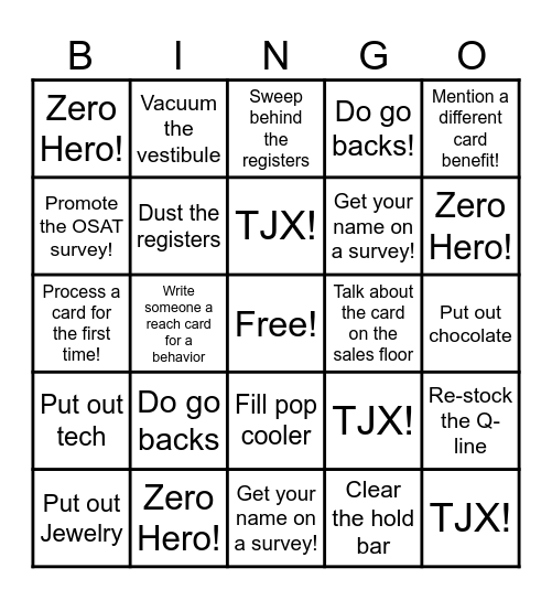Customer Experience Bingo! Bingo Card