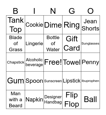 Erin's Birthday Bingo Card