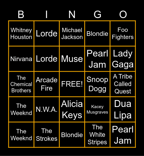 AYO! BINGO Card