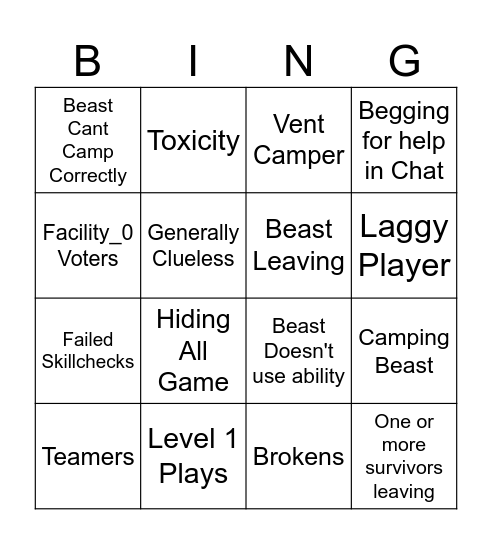 ftffsdsg Bingo Card