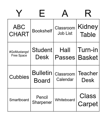 THIRD GRADE Bingo Card