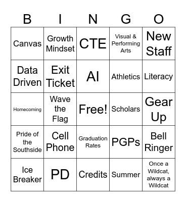 1st Day Meeting Bingo Card