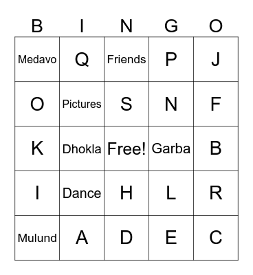 Forever Young Bingo Card