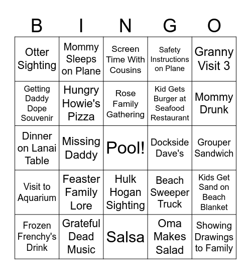 Florida Bingo Card