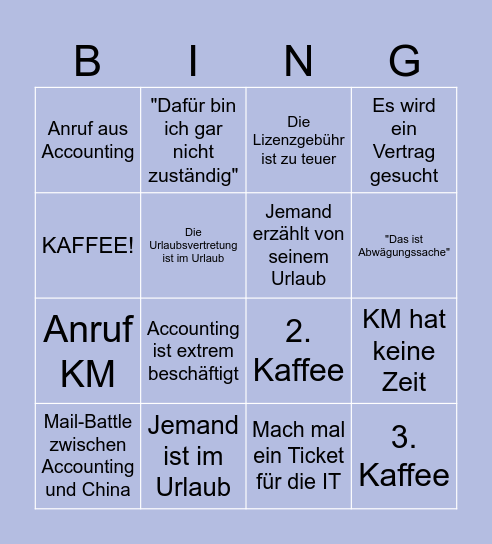 DG Bingo Card