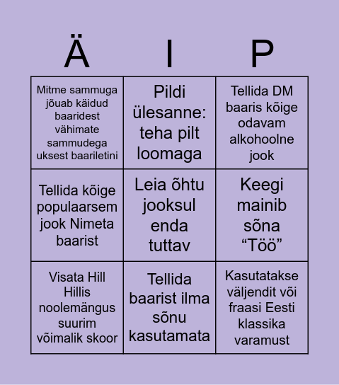 Loodrite kokkutulek Bingo Card