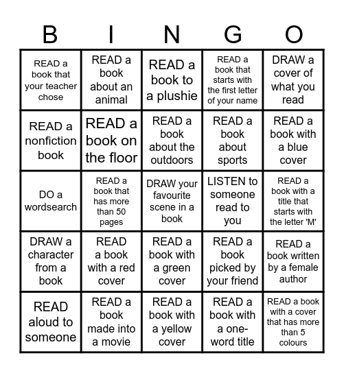 Book BINGO Card