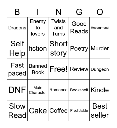 Book Club Bingo! Bingo Card