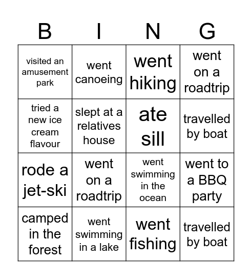 Who? Bingo Card