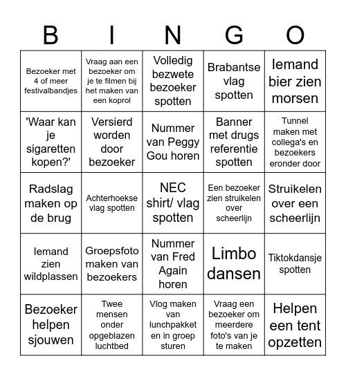 Bingllow Bingo Card