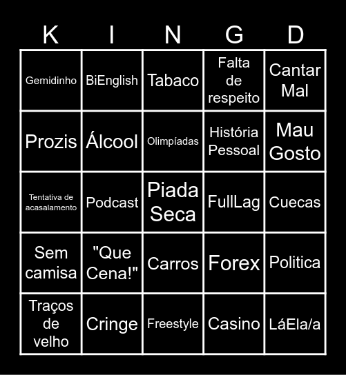 KingBingo Card