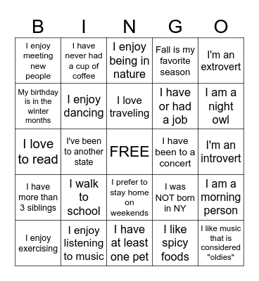 West is Best Bingo Card