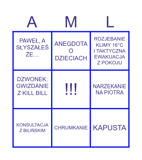 DARKOWE BINGO Card