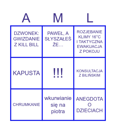 DARKOWE BINGO Card