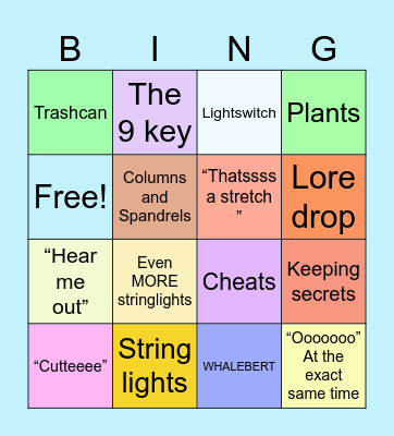 Caryn and Connie bingo Card