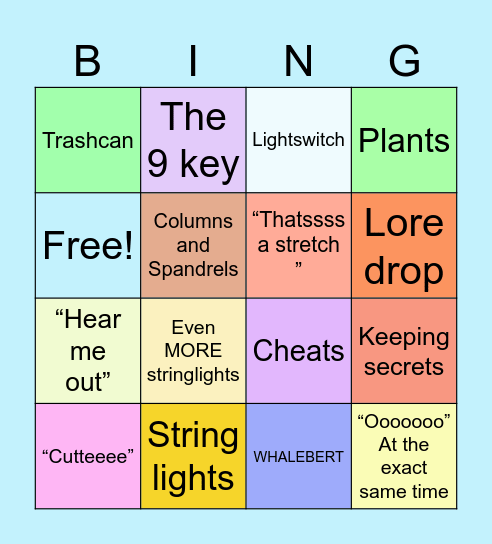 Caryn and Connie bingo Card