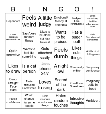 Jade bingo Card