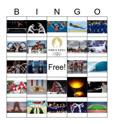 Paris Olympics 2024 Bingo Card