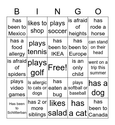 Business Blast 2016 Bingo Card
