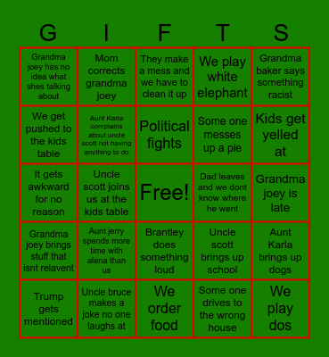 Christmas Bingo Card