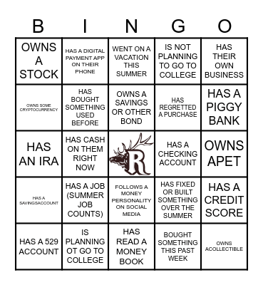CLASSMATE BINGO Card