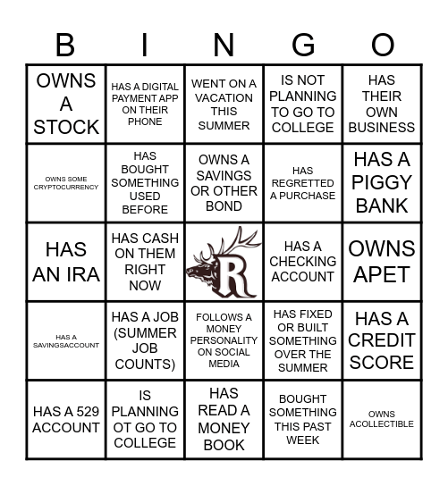 CLASSMATE BINGO Card