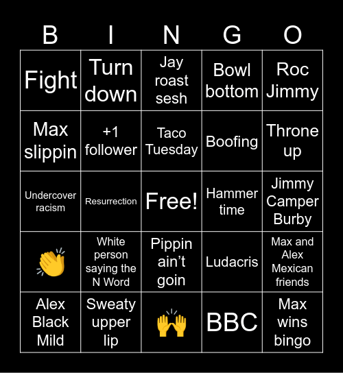 Gathering of the Juggalos ‘24 Bingo Card