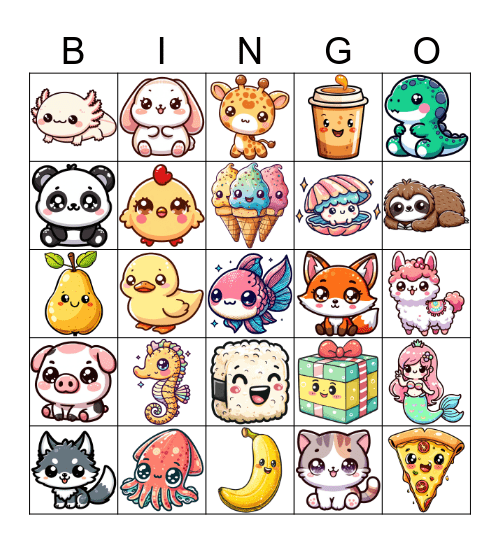 Kawaii Bingo Card