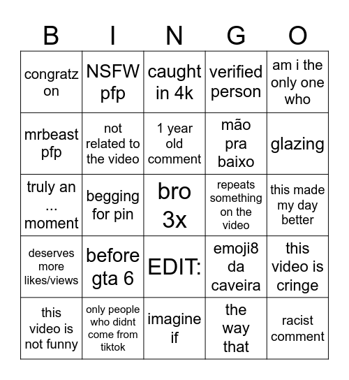 davi viado Bingo Card